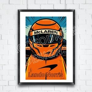 Lando Norris McLaren F1 Art Print 11x17 in (28x43 cm)